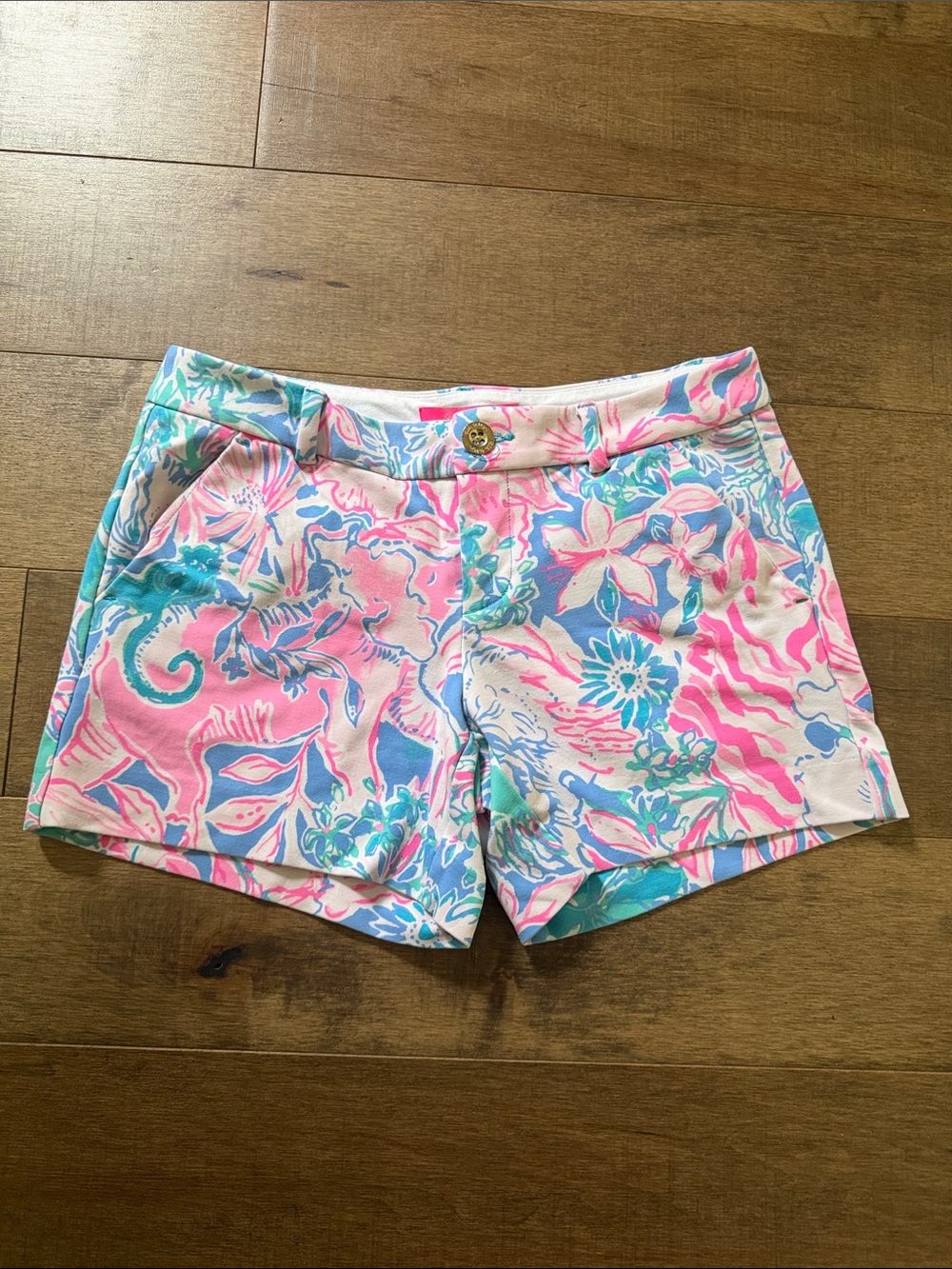 Lilly Pulitzer Pink, Blue & Green Floral Bermuda Shorts 🎉